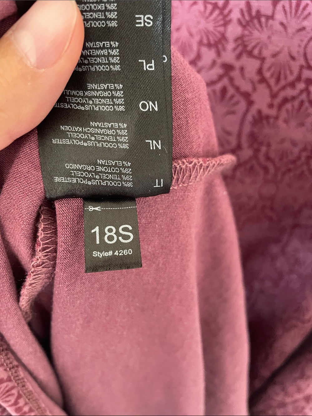 Kuhl Orianna Dress Plum Floral V-Neck Athleisure Dress L Hiking Camping Granola - Picture 5 of 12